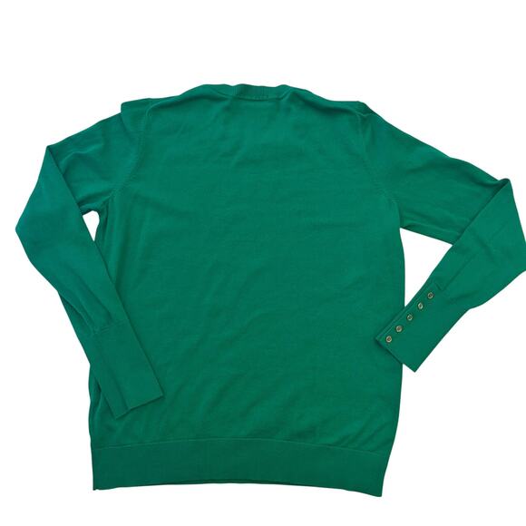 Boden Green Sweater with Button Cuffs - Picture 2 of 9